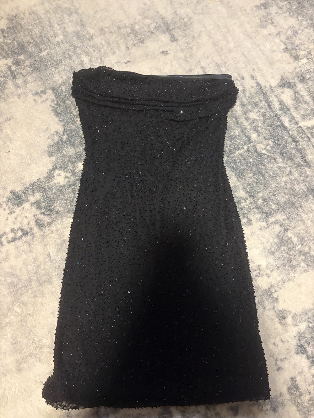 Windsor Black Strapless Sequin Cocktail Dress